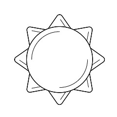 Image showing Sun power vector line icon.