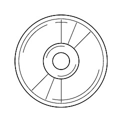 Image showing Film reel line icon.