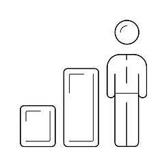 Image showing Business growth vector line icon.