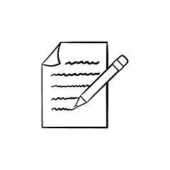 Image showing Take note hand drawn sketch icon.