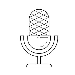 Image showing Record microphone line icon.