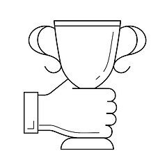 Image showing Award vector line icon.