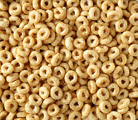 Image showing breakfast cereal rings background