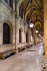 Image showing Perspective with arches and columns in the temple in Vienna.