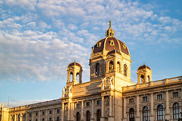 Image showing Ancient building of Museum of Fine Arts in Vienna, Austria.