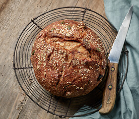 Image showing freshly baked bread loaf