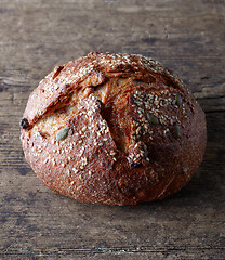 Image showing freshly baked artisan bread loaf