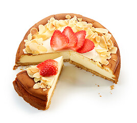 Image showing freshly baked cheesecake
