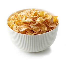 Image showing bowl of breakfast cornflakes