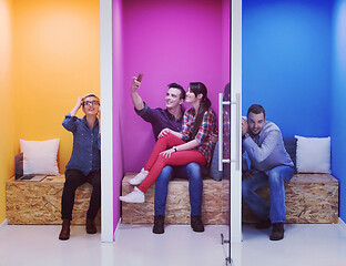 Image showing group of business people in creative working  space