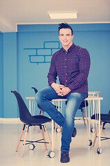 Image showing young startup business man portrait at modern office