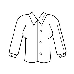 Image showing Blouse vector line icon.