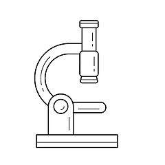 Image showing Microscope line icon.