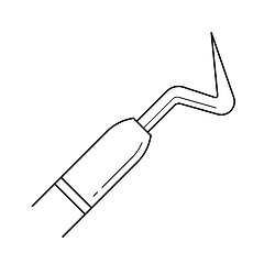 Image showing Dental probe line icon.