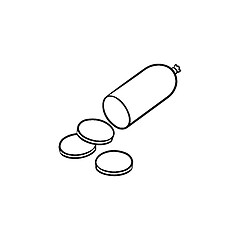 Image showing Wurst hand drawn sketch icon.