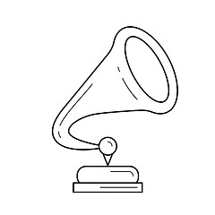 Image showing Phonograph line icon.