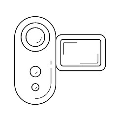 Image showing Videocamera line icon.