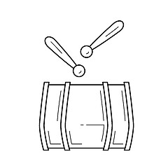 Image showing Drum line icon.