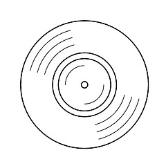 Image showing Vinyl disk line icon.
