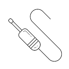 Image showing Audio jack line icon.