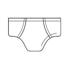 Image showing Underpants vector line icon.