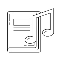 Image showing Music book line icon.