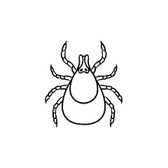 Image showing Mite hand drawn sketch icon.