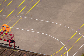 Image showing lonely basketball court