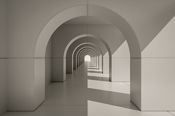 Image showing An typical archway centered with light from right 