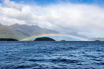 Image showing scenery at Lake Te Anau, New Zealand