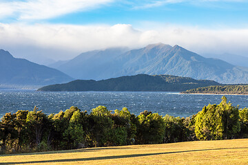 Image showing scenery at Lake Te Anau, New Zealand