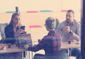 Image showing startup business team on meeting at modern office