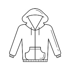 Image showing Sweater vector line icon.