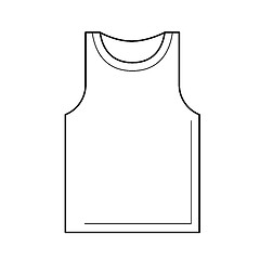 Image showing Tank top vector line icon.