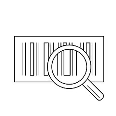 Image showing Bar code vector line icon.