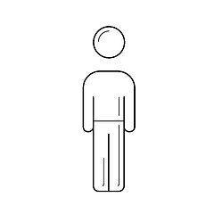 Image showing Figure of a person vector line icon.