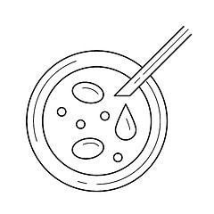 Image showing Petri dish line icon.