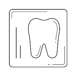 Image showing Dental x-ray line icon.