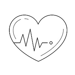 Image showing Heartbeat line icon.