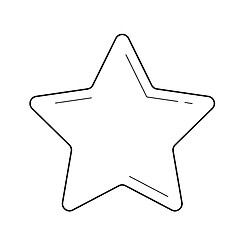 Image showing Music star line icon.