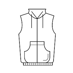 Image showing Vest jacket vector line icon.