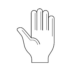 Image showing Hand line icon.