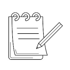 Image showing Paperwork line icon.