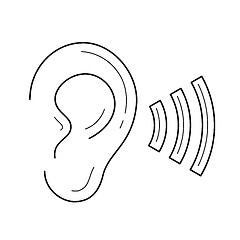 Image showing Hearing line icon.