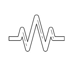 Image showing Sound wave line icon.