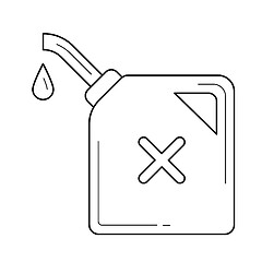 Image showing Oil can vector line icon.