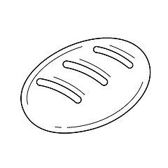 Image showing Loaf vector line icon.