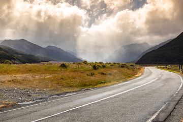 Image showing dramatic landscape scenery Arthur\'s pass in south New Zealand