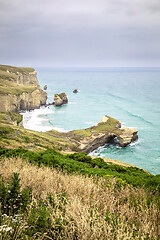 Image showing Tunnel Beach New Zealand