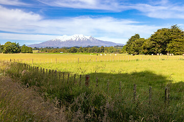 Image showing Mount Ruapehu volcano in New Zealand